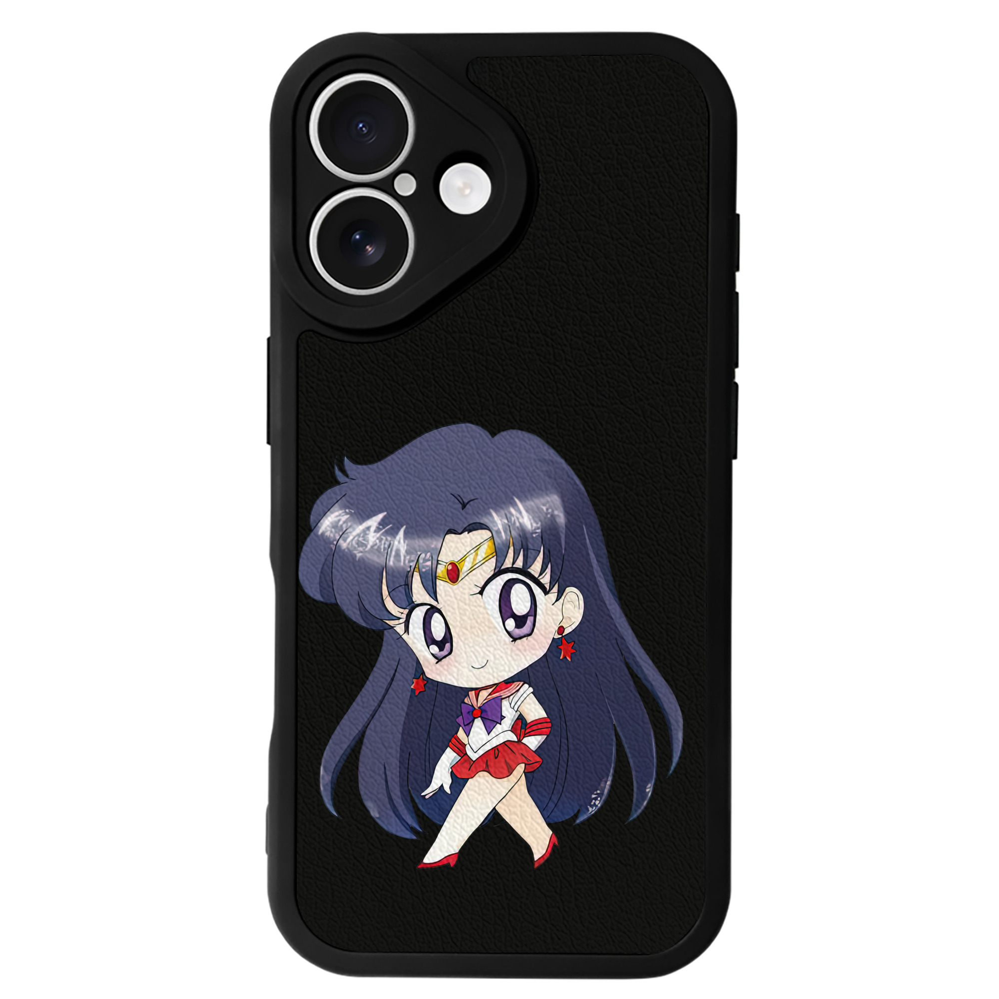 （画像用） 美少女戦士セーラームーン 火野レイ ひの レイ Sailor Moon Hino Rei （セーラーマーズ,Sailor Mars） 【iPhone 16シリーズ対応】シリコンスマホケース（レザー調） 材質：シリコン